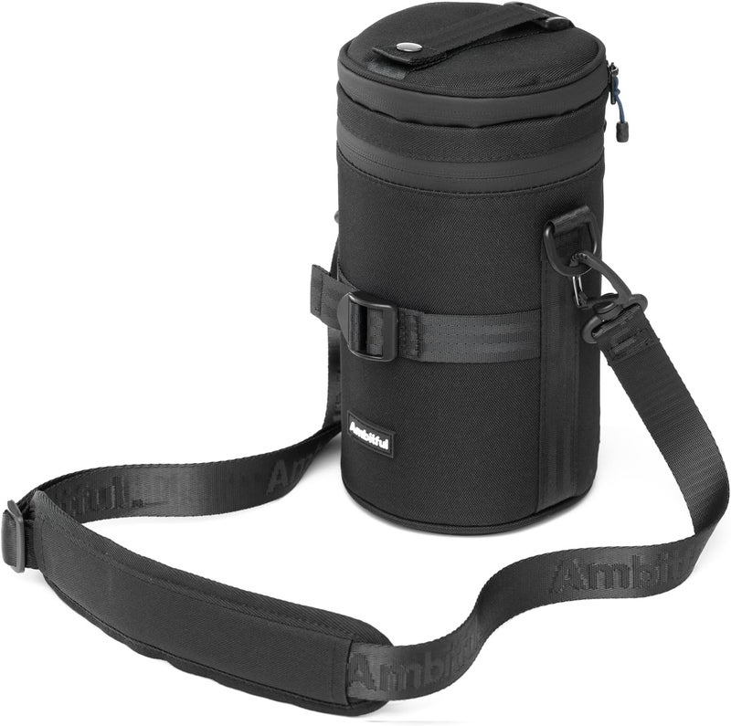 AMBITFUL Thick Camera Lens Pouch Case, Water/Dust/Shock Protection Lens Pouch for DSLR Camera Lens Compatible For Sony, Nikon, Canon,Fujifilm,Tamron Fits Lenses Below 110 × 190 mm (4.33 × 7.48 in) - Image 1